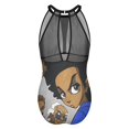 thumbnail image 5 of The Boondocks One-Piece Swimwear Sexy Mesh Monokini Swimsuit with Detachable Padding Bathing Suit Swimdress S, 5 of 7