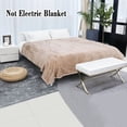 thumbnail image 2 of PiccoCasa Bed Blanket Mesh Soft Plush Fleece Blanket for Full 70"x78", Camel Color, 2 of 7