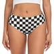 thumbnail image 1 of Balery Black and White Checkerboard Ropa Interior de Algodón para Mujer con Dibujo – Braguitas Cómodas y Elásticas, Estilo Clásico-Large, 1 of 6