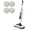 White, variant on Steam Mop with Dual Rotating Pads, Hard Floor Steam Cleaner with Adjustable Steam Control for Tile Hardwood Laminate, Reusable Washable Pads