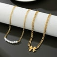 thumbnail image 6 of Gold Bow Necklace for Women Layered Bow Pearl Necklaces Bow Daisy Beaded Necklace Flower Choker Necklaces Statement Jewelry Gifts, 6 of 7