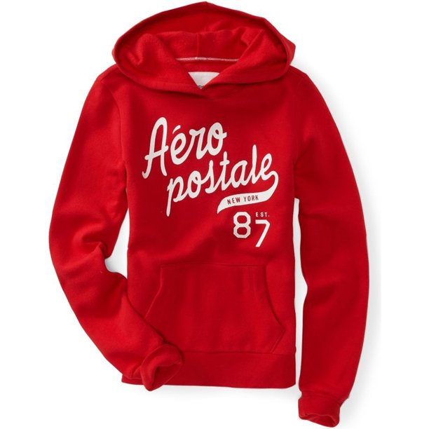 Sudadera con capucha Aeropostale Aero Ny Popover Rojo Mediano