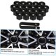 thumbnail image 4 of 20 Uds. Cubiertas universales para tuercas de rueda de 21Mm Protector de tornillo de tuerca chapado negro, 4 of 5