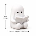 thumbnail image 2 of THOPBPRK Cute White Ghost Halloween Party Decoration, 3.15Inch Miniature Plastic Figurine for Desktop and Tabletop, Fun Home Accents for Seasonal Celebrations, 2 of 7