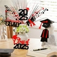 thumbnail image 2 of GuassLee Graduation Decorations Class of 2025 23pcs Black and Red Grad Glitter Centerpiece Sticks Table Toppers Decor with Metallic Foil Spray Star Grass for 2025 College High School Congrats Grad Su, 2 of 8