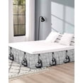 thumbnail image 4 of Black Grey Guitar Bed Skirt Queen Size 18 Inch Drop, Wrap Around Bed Skirts, Vintage Musical Guitar Sheet Abstract Elastic Bedskirt Pleated Bed Frame Cover Luxurious Dust Ruffle for Queen Bed, 4 of 6