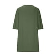 thumbnail image 4 of Gspmoly Robes d'Été pour Femmes 2025, Robe Décontractée Unie pour Femme avec Poches à Manches Mi-Longues et Col Rond, Robes de Travail pour Femmes Économies d'Été Liquidation, 4 of 5