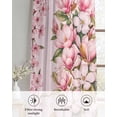 thumbnail image 6 of Pink Orchid Sheer Curtains 54 Inch Length 2 Panels Set for Living Room/Bedroom, Spring Floral Flowers Leaves Botanical Kitchen Curtains Grommet Semi-Sheer Curtains Drapes Window Treatments 42"x54"x2, 6 of 7