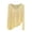 Yellow, variant on SELONE Women's Swimwear Cover ups Asymmetric Tops Long Sleeve Mesh Bathing Suit Short Summer Clothes Black