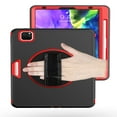 thumbnail image 5 of SaniMore for iPad Pro 11" 4th/3rd/2rd/1st Generation 2022/2021/2020/2018 Case with Pencil Holder Kickstand, 3-Layer Protection Cover with Shoulder Strap & Handle Shockproof Protective Shell, Black/Red, 5 of 7