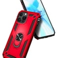 thumbnail image 3 of For iPhone 12 Pro Max Case with Tempered Glass Screen Protector, Nagebee Military Armor [Magnetic Ring Holder & Kickstand] Shockproof Protective Cover (Red), 3 of 5