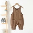 thumbnail image 6 of DHFJKG Toddler Boy Girl Corduroy Overalls Adjustable Straps Convenient Snap Closure Solid Color Jumpsuits With Pockets Casual Playwear Winter Soft Pants, 6 of 7