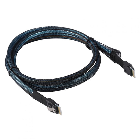 Cabledeconn Slim SAS 38pin SFF-8654 to SFF-8654 Server HDD Data Transmission Cable 1M