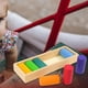 thumbnail image 4 of Bloques de construcción de madera para niños con estuche de almacenamiento. Bloques de madera de colores del arcoíris para niños. Cilindro 7PCS, 4 of 9
