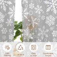thumbnail image 6 of Semi Sheer Window Curtains 72 Inches Long, Grey Christmas Rod Pocket Voile Silky Chiffon Curtain Treatment Drapes for Kitchen, Living Room, Xmas Snowflake White 52"x72", 2 Panels, 6 of 9