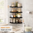 thumbnail image 7 of Fairy 4 Tier Black Corner Floating Shelves for Wall, Modern Space-Saving Corner Shelf Unit, 7 of 7