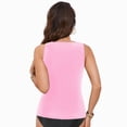 thumbnail image 6 of HCNTES Womens Tankini Top Only Slimming Swim Top Modest Tankini Loose Fit Swimsuit Flowy Swimwear No Bottom (Y508-Pink,XXL), 6 of 9