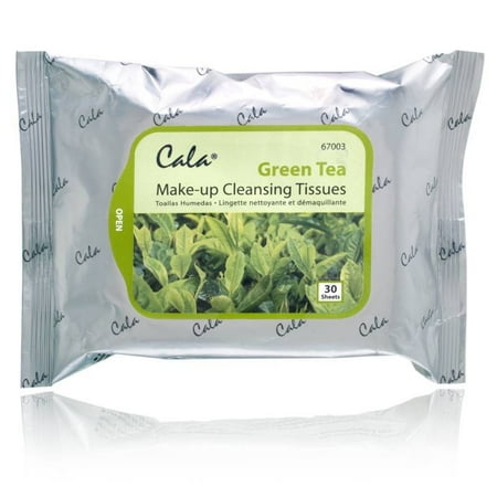 Cala Make-Up Cleansing Tissues Green Tea - 30 (Best Makeup Products For Sensitive Skin)