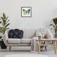 thumbnail image 3 of Stupell Industries Vivid Abstract Butterfly Wings Animals Painting Black Framed Art Print Wall Art, 17 x 17, 3 of 7