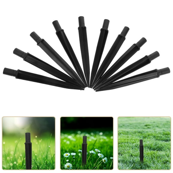 OUNONA 10pcs Outdoor Ground Stakes Garden Lights Landscape Yard Pathway Lamps Pole Accessory