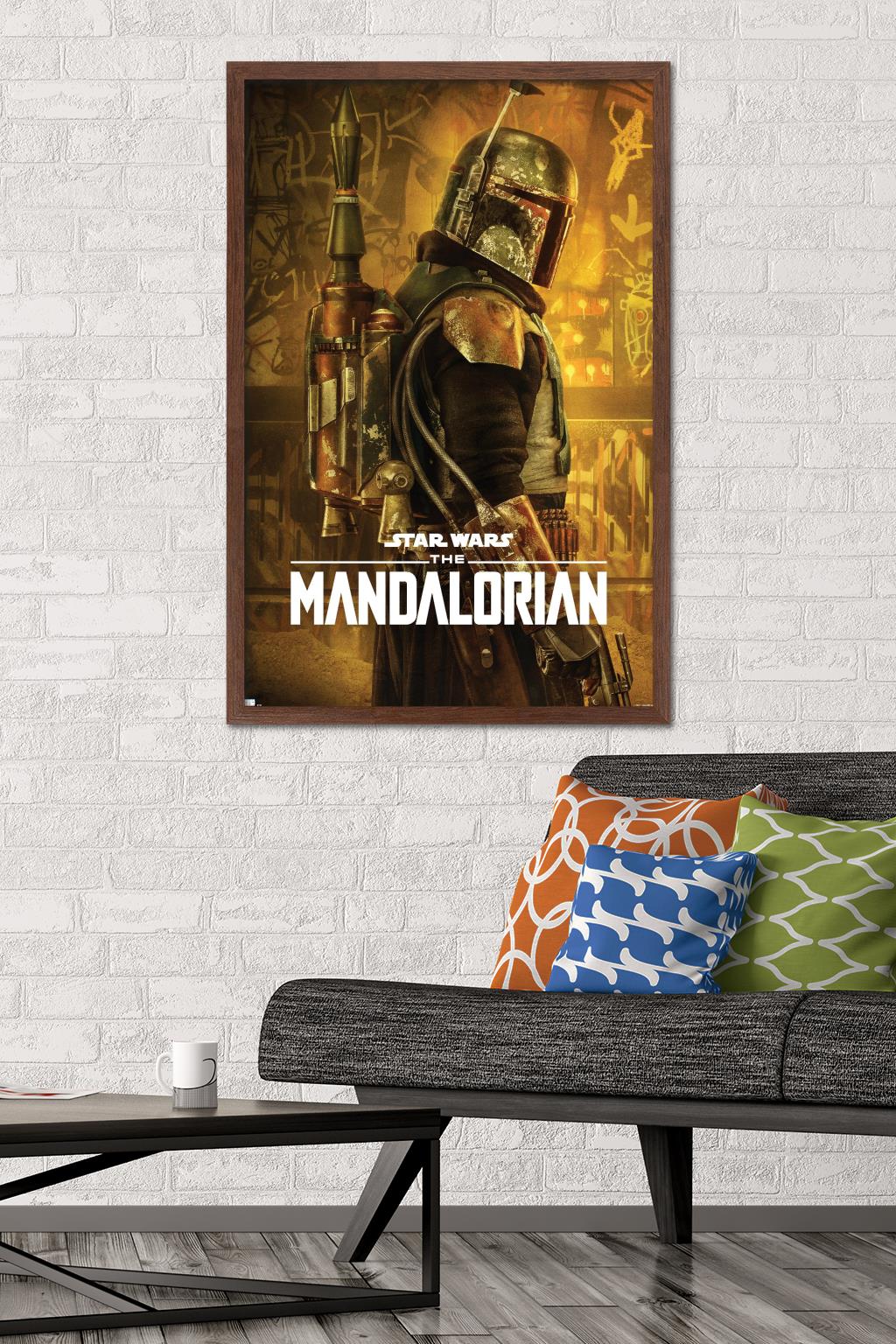 Star Wars: The Mandalorian Season 2 - Boba Fett One Sheet Wall Poster, 22.375" x 34", Framed