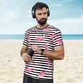 thumbnail image 4 of Wukai Flamingos Print Men's Short-Sleeved Mesh T-Shirt,Quick-Dry Short Sleeve Workout T-Shirt-Medium, 4 of 8