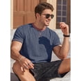 thumbnail image 3 of RICHCOIN Mens T Shirt Short Sleeve Crewneck Casual Color Block Summer Tops, 3 of 6