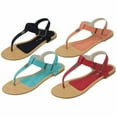 thumbnail image 2 of Starbay Women's Flower Pin T-Strap Flats Sandals, 2 of 3