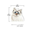 thumbnail image 4 of WIRESTER Set of 2pcs Acrylic Hanging Ornaments for Christmas Tree Holidays Party Home Office Decoration Gift - Cute Chocolate Point Birman Cat & Seal Lilac Tabby Point Birman Cat, 4 of 7