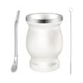 thumbnail image 4 of Juego de mate de calabaza de 230 ml, taza de té tradicional para dormitorio, hogar y oficina. Blanco, 4 of 9