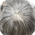 thumbnail image 4 of Lyrical Hair Toupee for Men Fine Mono Mens Toupee Human Hair Replacement Systems Monofilament with NPU Hairpiece for Man Black Brown Blonde Gray Hair Wig Unit, 4 of 6