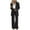 Black-2, variant on Women's Business Suits 2 Piece Lapel Slim Fitted Office Lady Blazer Pants Dressy Suit Sets Office Work Jacket and Wide Leg Pants Two-Piece Set Green l