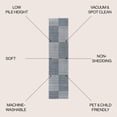 thumbnail image 3 of JONATHAN Y WASHABLE 2 x 8 Runner Rug, Shutter Minimalist Striped Plaid - Dark Gray/Cream, WSH305A-28, 3 of 9
