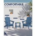 thumbnail image 2 of KINGYES Folding Adirondack Chair, HDPE All-Weather Folding Adirondack Chair, Chair Companion for Patio Garden, Backyard Deck, 2 of 8