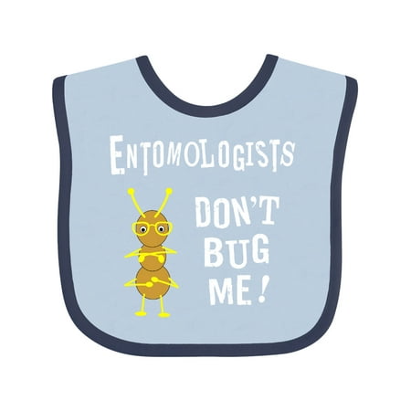 

Inktastic Entomologists Bug White Text Gift Baby Boy or Baby Girl Bib