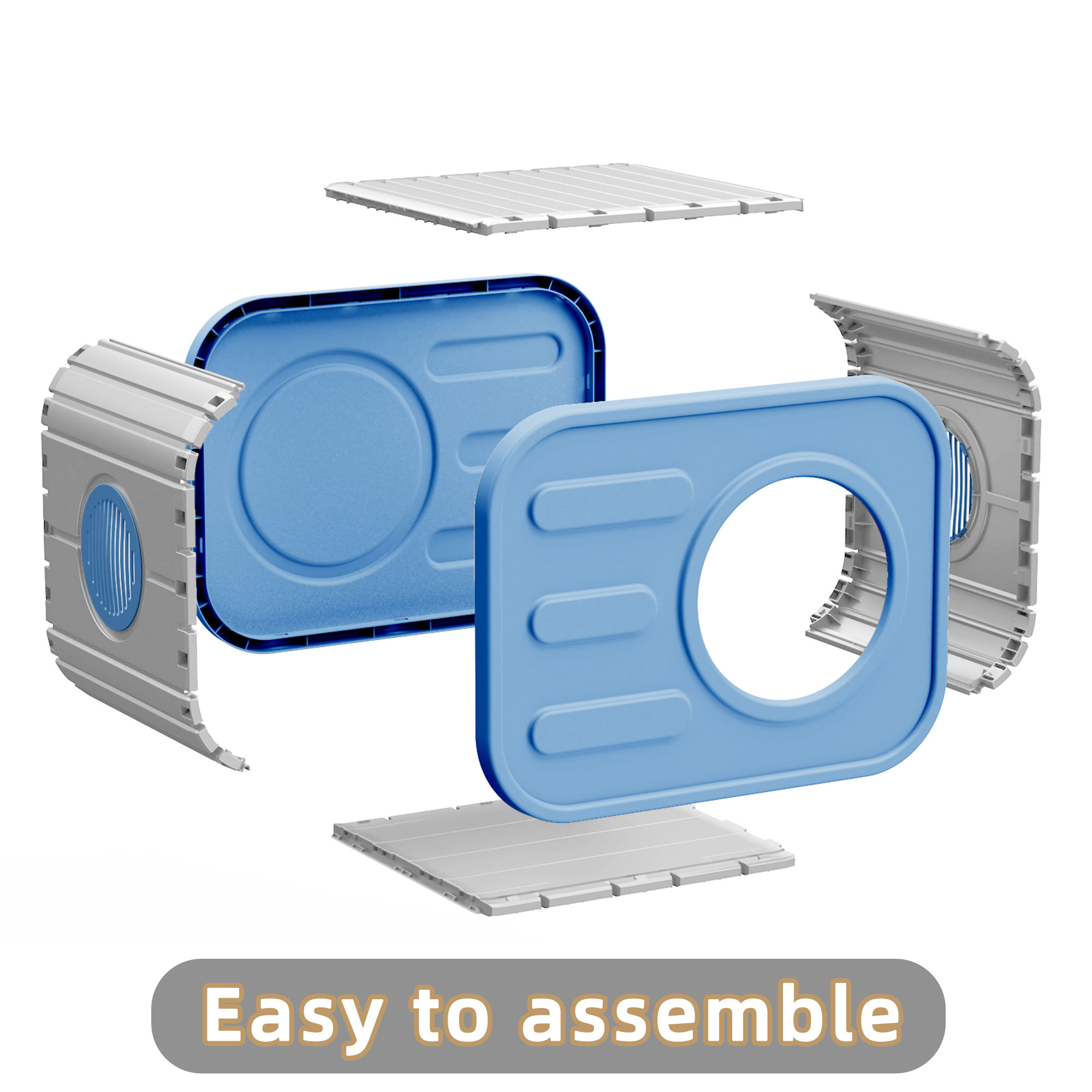 MAYEERTY Compact Cat House, Shatter-Resistant Cat Bed with Spacious Interior, No Tools Assembly