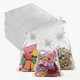 thumbnail image 1 of 100pzs Bolsas de Organza, Bolsa de Regalo de Malla Blanca con Cordón, Bolsa de Recuerdo para Día de San Valentín, Aniversario, Boda, Cumpleaños, Día de la Madre, Navidad, Dulces, Joyas, 1 of 4