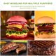 thumbnail image 4 of Prensa Para Hamburguesas De Aleación De Aluminio Con Revestimiento Antiadherente Molde Multiusos Para Hacer Hamburguesas Plegable Con Mango Antideslizante Antiescaldado matsuzay HA018627-00, 4 of 7