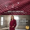 thumbnail image 3 of Lotus Linen Waffle Weave Robes for Women - Quick Dry Spa Bathrobe, Wine Red XXL, 3 of 8
