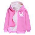 thumbnail image 2 of Share the Love Girls' Hoodie Boys' Pure Cotton Double Layer Plush Thickened Non Inverted Zipper cardigan Cotton Jacket, Suitable for Children Aged 5-12, 2 of 3