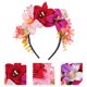 thumbnail image 3 of Diadema de flores de tela, diadema de moda con flores de lirio, accesorio para el cabello para fiestas, bodas y cumpleaños., 3 of 7