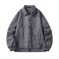 thumbnail image 2 of Maoxin Men's Coats Men's Fashion Casual Sports Slim Long Sleeve Hoodless Casual Coat/jacket Dark Gray XL, 2 of 8