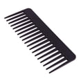 thumbnail image 1 of Peine de dientes anchos de plástico negro, peine ancho para desenredar el cabello ondulado, 1 of 6