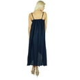 thumbnail image 5 of Bimba Women Blue Cotton Mid Calf Dress Asymmetrical Dress Sapaghetti Strap, 5 of 6