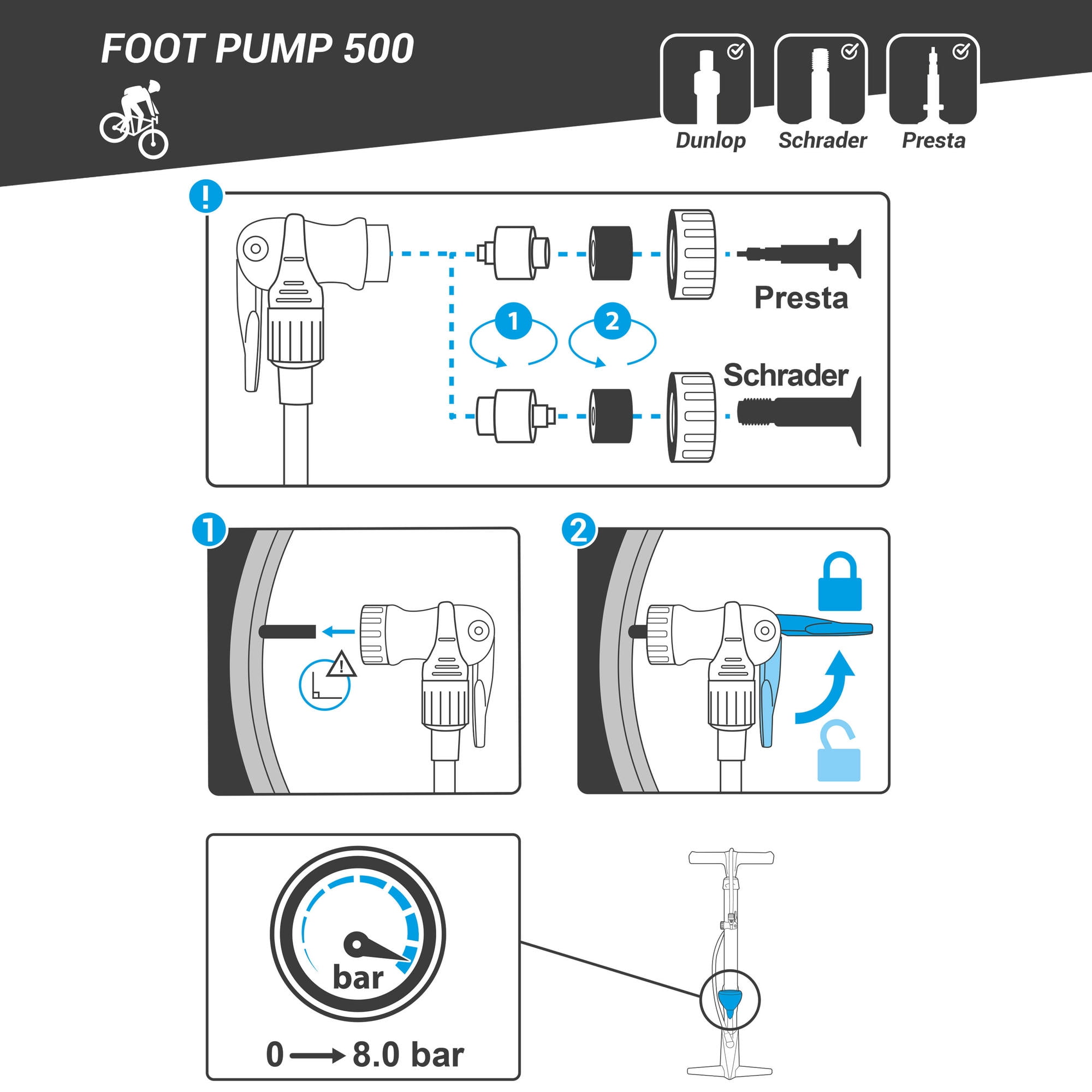 decathlon air pump for cycle