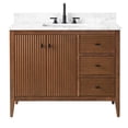 thumbnail image 7 of Vanity Art 42" Double Door Bathroom Vanity with Sink, Freestanding Storage Cabinet with Engineered Marble Top, Flip Down Tray, Drawer, and Shelf, 7 of 7