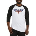 thumbnail image 1 of CafePress - Retro Eagle And USA Flag Baseball Jersey - Cotton Baseball Jersey, 3/4 Raglan Sleeve Shirt, 1 of 4
