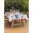 thumbnail image 2 of Easter Rabbits Outdoor Tablecloth - 60x120 Inch Rectangle Dining Table Cover, Spring Floral Cute Bunny Butterflies Pink Waterproof Outdoor Table Cloth with Umbrella Hole & Zipper for Picnic/Patio, 2 of 7