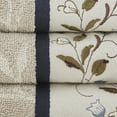thumbnail image 3 of Madison Park Serene 6-Piece Cotton Embroidered Jacquard Towel Set in Navy, 3 of 5