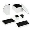 6-Piece Faux Leather Desk Organization Set, White